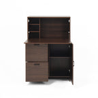 Desk Cabinet, with Storage Drawer & Shelves, Fold-up Desktop, Ideal for Home, Office, Kitchen storage organizer, Dormitory, Small Spaces W31.49'xD13.78'xH47.2' - Grand Goldman Shop