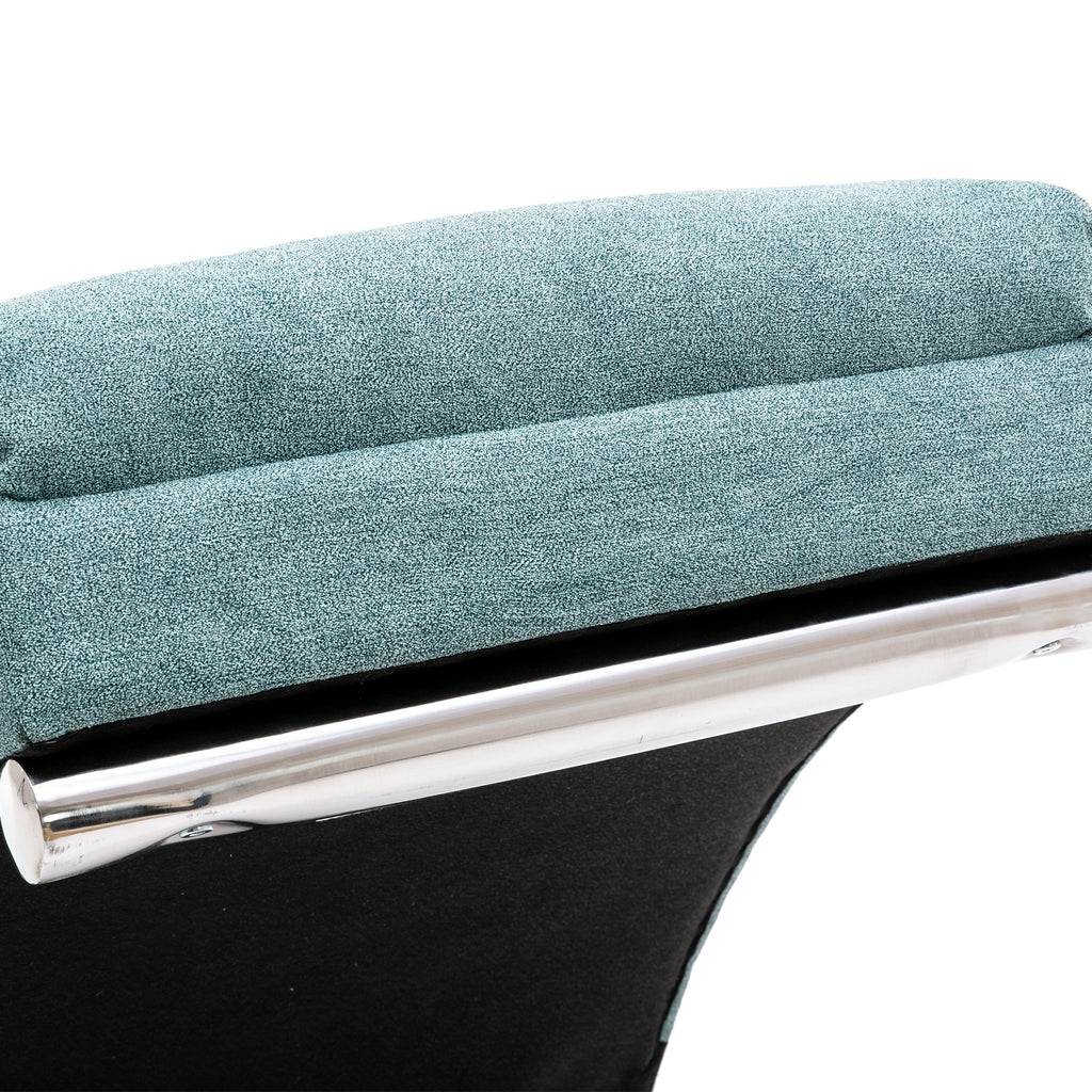 Ergonomic Electric Massage Chaise Lounge with Remote Control, Teal Linen Upholstery, 5 Modes for Relaxation - Grand Goldman Shop