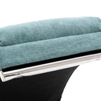 Ergonomic Electric Massage Chaise Lounge with Remote Control, Teal Linen Upholstery, 5 Modes for Relaxation - Grand Goldman Shop