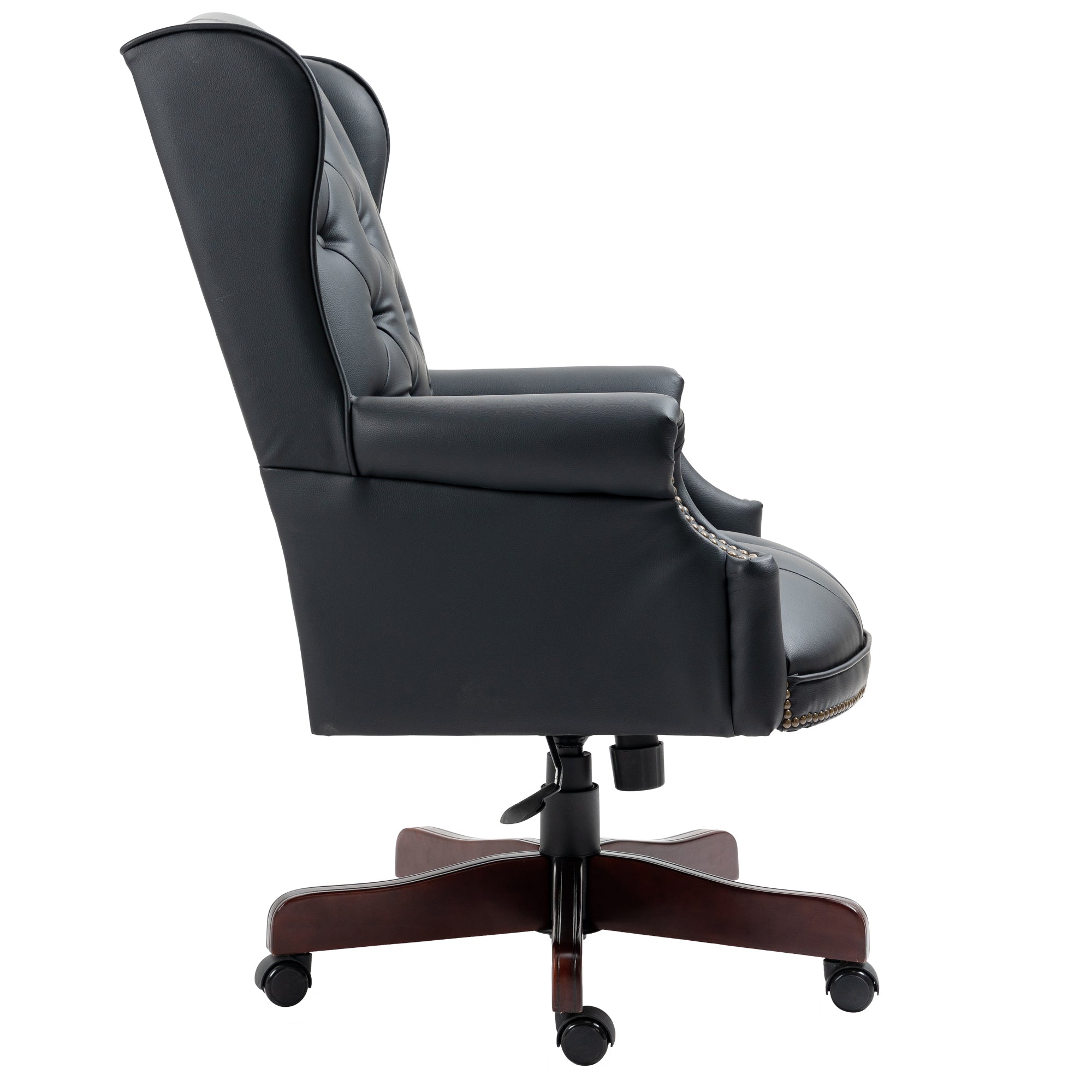 Executive Office Chair Comfortable Desk Chair - Ergonomic Design - Thick Padded Seat and Backrest - PU Leather Desk Chair wit