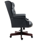 Executive Office Chair Comfortable Desk Chair - Ergonomic Design - Thick Padded Seat and Backrest - PU Leather Desk Chair wit