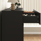 8 Drawers Dresser for Bedroom, Wood Bedroom Dresser Modern Drawer Chest, 8 Chest of Drawer, Tall Dresser for Closet, Dressers Organizer for Living Room, Closet,Black - Grand Goldman Shop