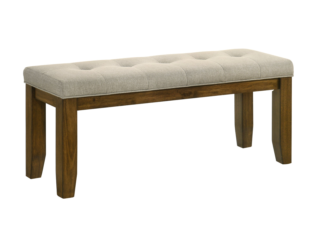 1pc Tailored Bench Tufted Upholstered Soft Neutral Fabric Luxurious Comfort Modern Wooden Dining Room Furniture - Grand Goldman Shop