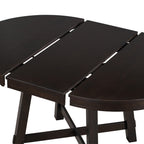 Gia Round Extendable Dining Table with 16' Leaf Wood, Espresso - Grand Goldman Shop