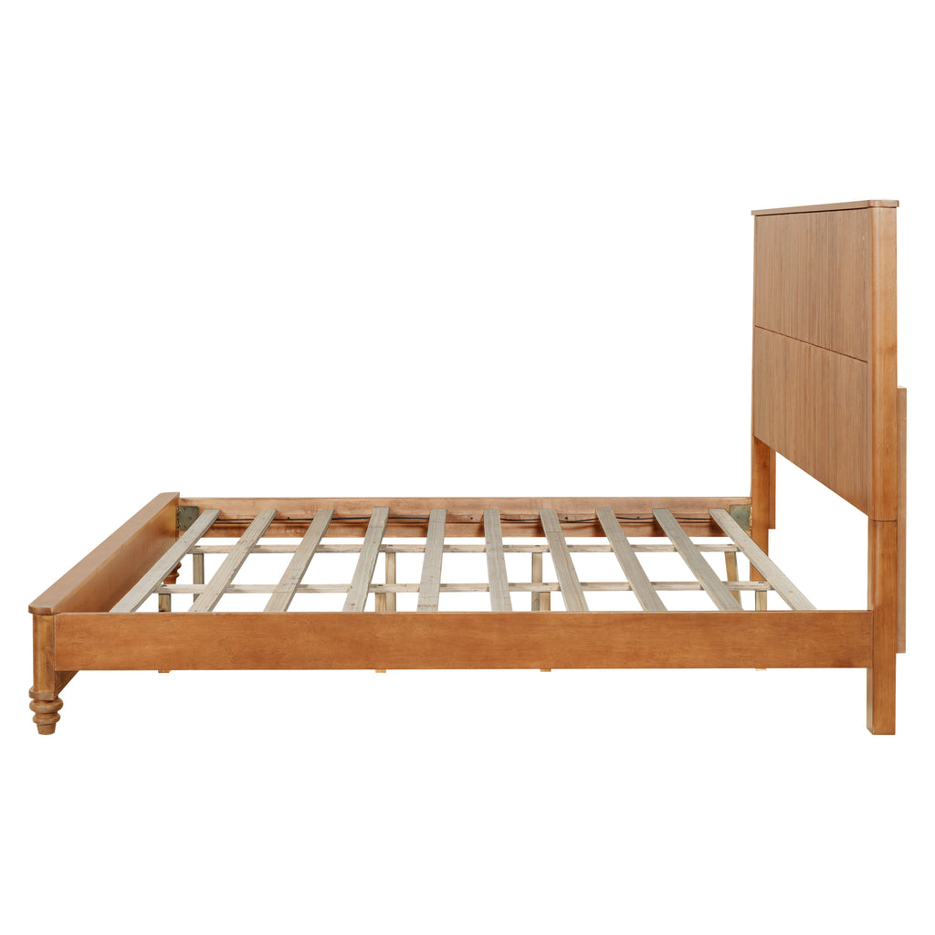 3-Piece Bedroom set with a King Size Bed and 2 Nightstands, Natural - Grand Goldman Shop
