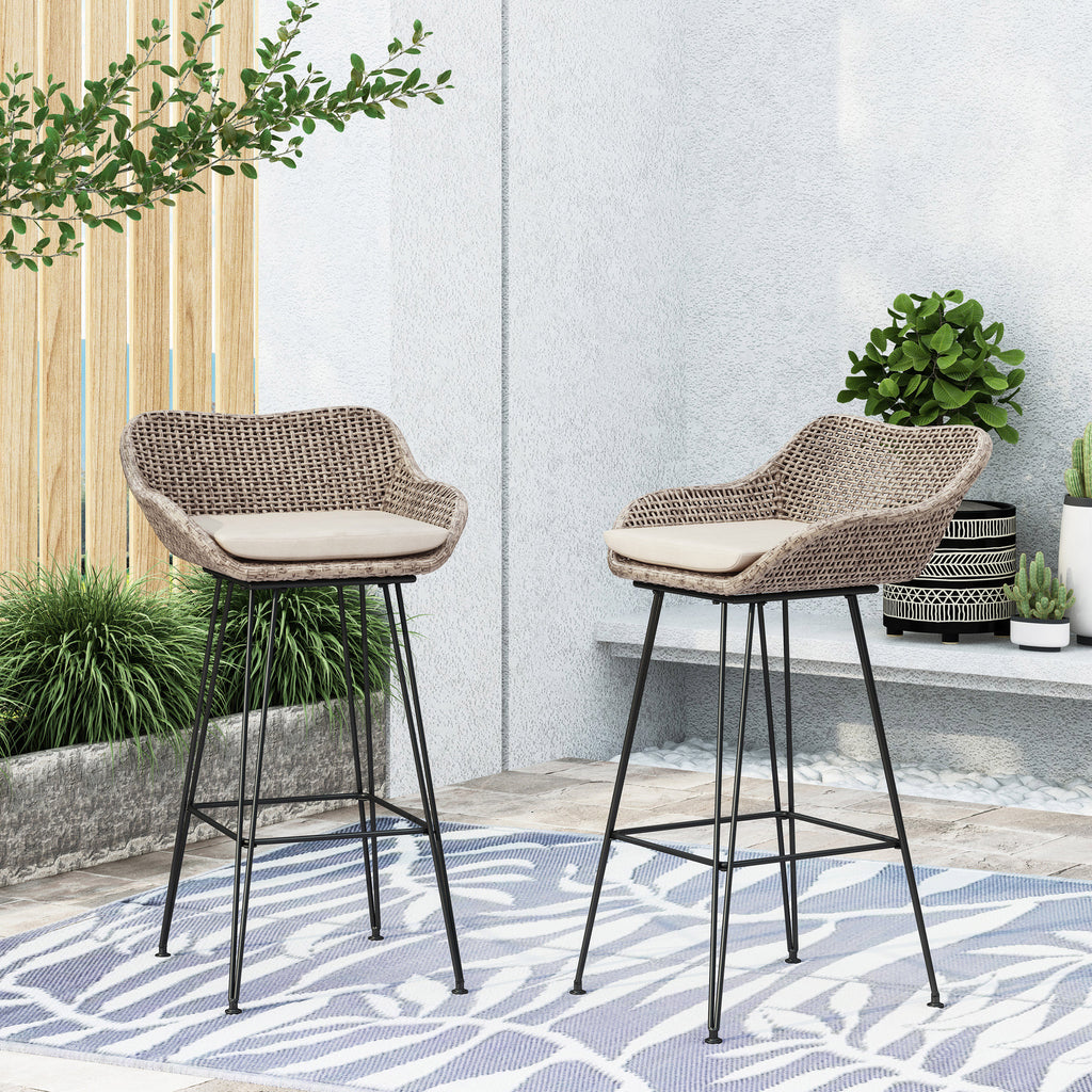 PE Rattan BAR STOOL - Grand Goldman Shop
