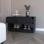 Tulip Storage Bench, Two Drawers, Two Shelves - Grand Goldman Shop
