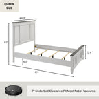 Clelane 3-Piece Wood Bedroom Set, Shiplap Panel Queen Bed and 2 Nightstand - Grand Goldman Shop