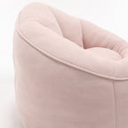 Bedding Bean Bag Sofa Chair with High-Pressure Foam and Footrest, Pink Microfiber - Grand Goldman Shop