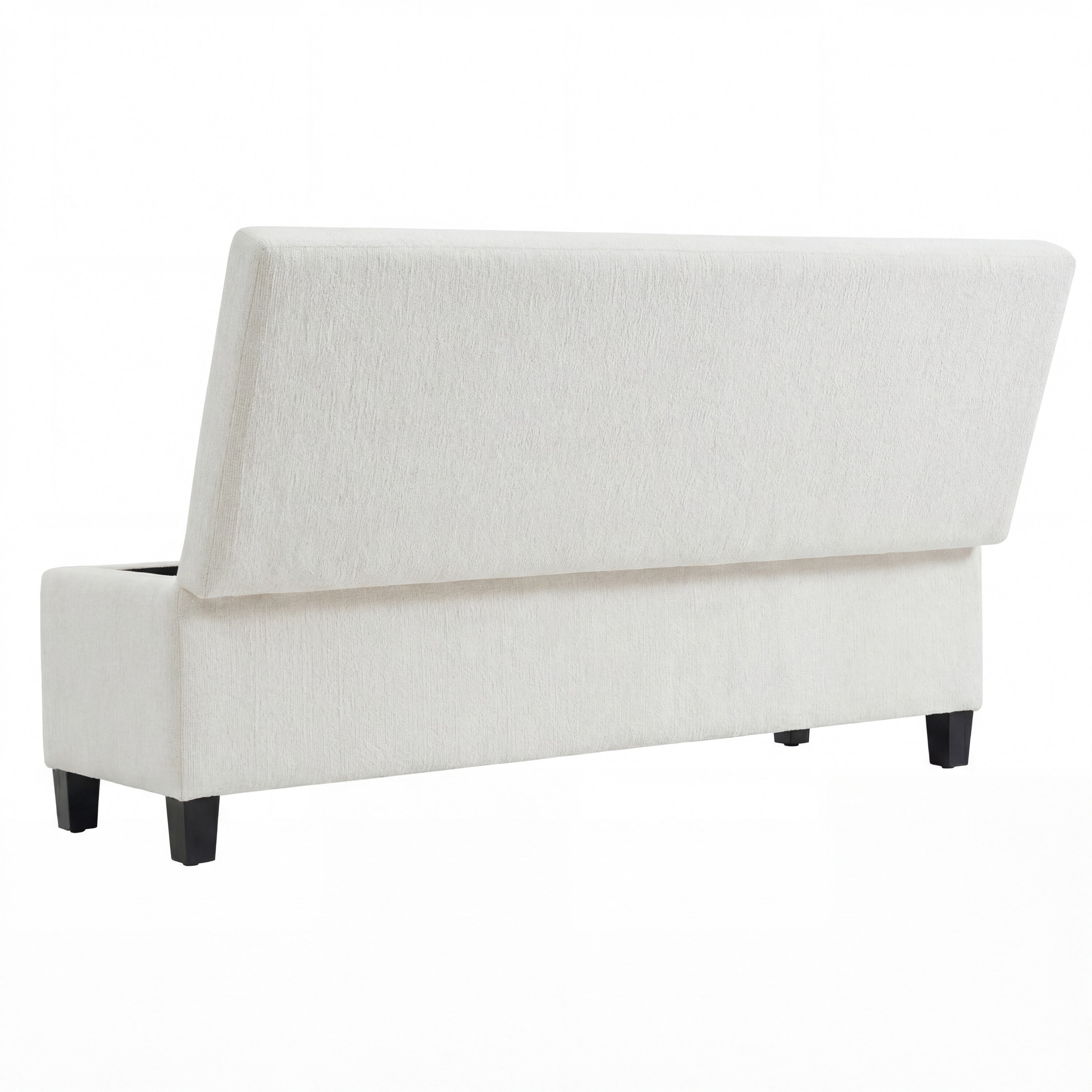 Indoor Textured Boucle White Storage Ottoman Bench - 50.98''L Upholstered Entryway Bench with Hidden Storage, 300lbs Weight Capacity for Living Room, Bedroom & Hallway - Grand Goldman Shop