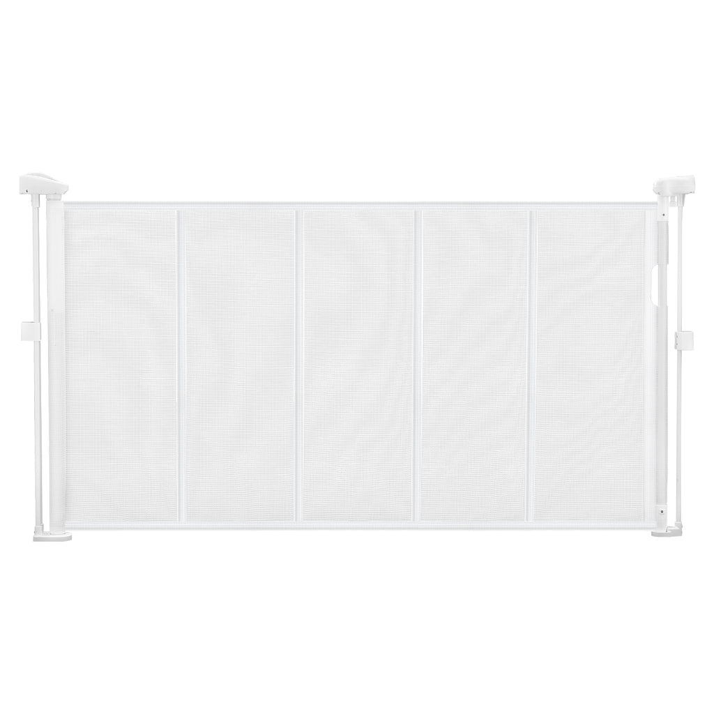 Retractable Baby Gate 34 in Tall Extend to 55 in Wide for Kids or Pets White | Premium Home Decor - Grand Goldman