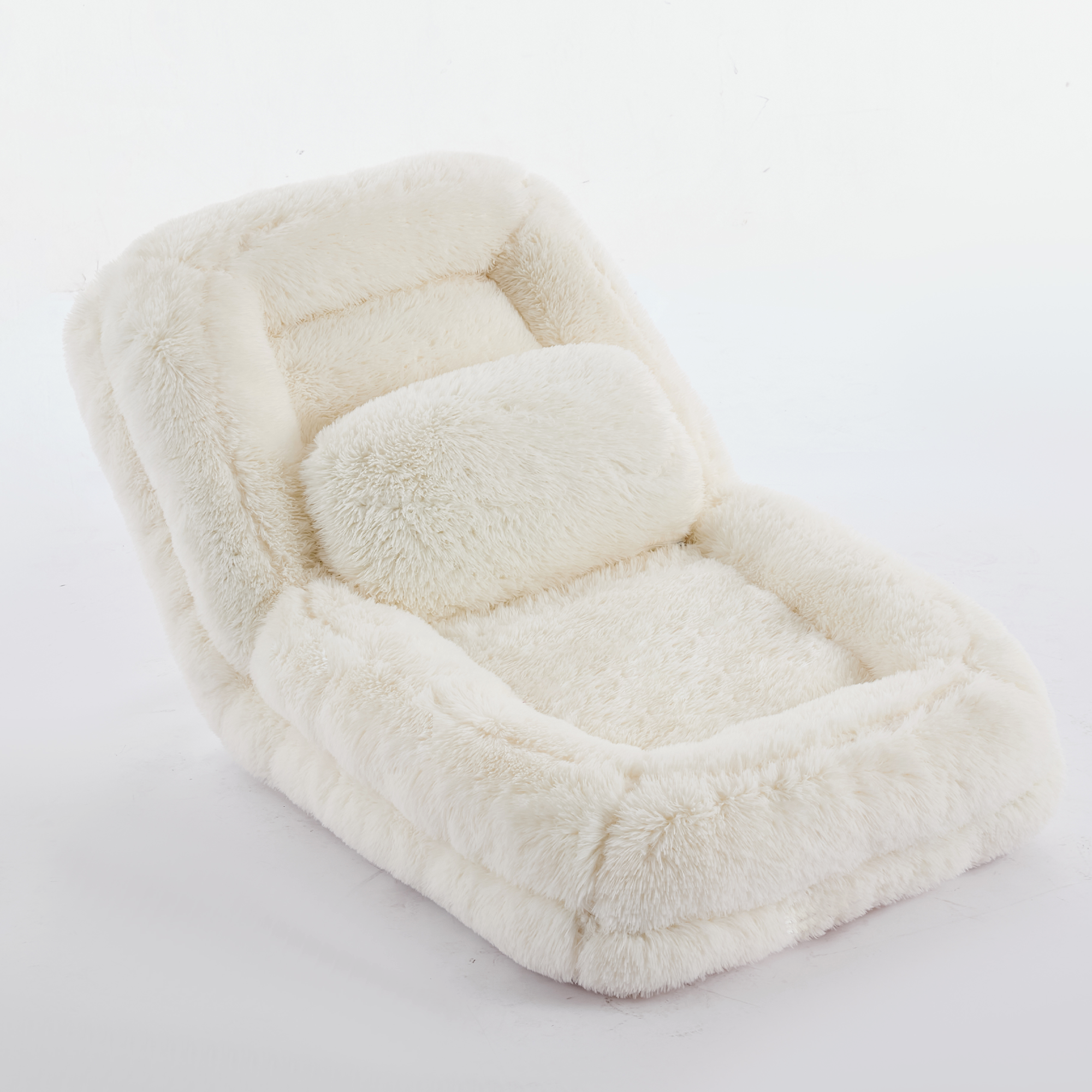 [NEW ARRIVED] [VIDEO PROVIDED] Human Dog Bed,Lazy Sofa,5-Position Adjustable Convertible,Floor Gaming Chair,bedroom, living room,Suitable for gaming, meditation,relaxation,Plush Fabric,Beige - Grand Goldman Shop