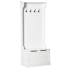 HOMCOM Hall Tree with Coat Rack, Storage and Sitting Bench, White - Grand Goldman Shop
