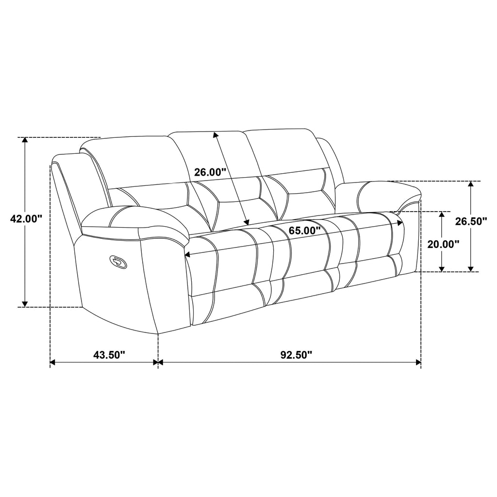 Sebring Grey 3-piece Reclining Sofa Set - Grand Goldman Shop