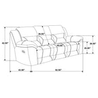 Sebring Grey 3-piece Reclining Sofa Set - Grand Goldman Shop