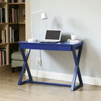 Nalo Twilight Blue Finish Writing Desk | Premium Home Decor - Grand Goldman