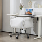 HOMCOM High Back Office Chair, Reclining Desk Chair with Footrest, Thick Cushion, High Resilience Foam, Adjustable Height, Ro