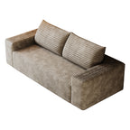 71' 3Setaser Sofa,Corduroy Fabric,Deep Seat Couches,Comfy Loveseat Sofa,No Assembly,1pcs for Living room, Bedroom,Conference room ,Apartment,Camel - Grand Goldman Shop