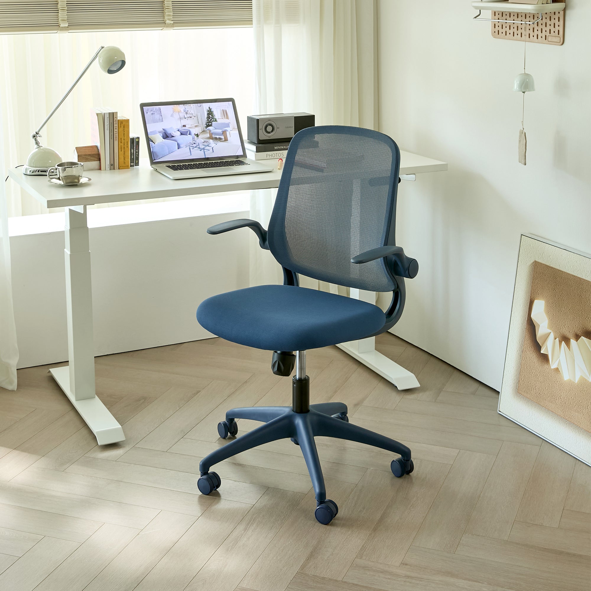 Ergonomic Color Office Chair 350LBS, Home Office, Mesh Back, Integrated Molded Foam, Comfortable Sitting, Flipping Armrest, F
