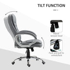 High Back Home Office Chair Executive Computer Chair with Adjustable Height, Upholstered Thick Padding Headrest and Armrest -
