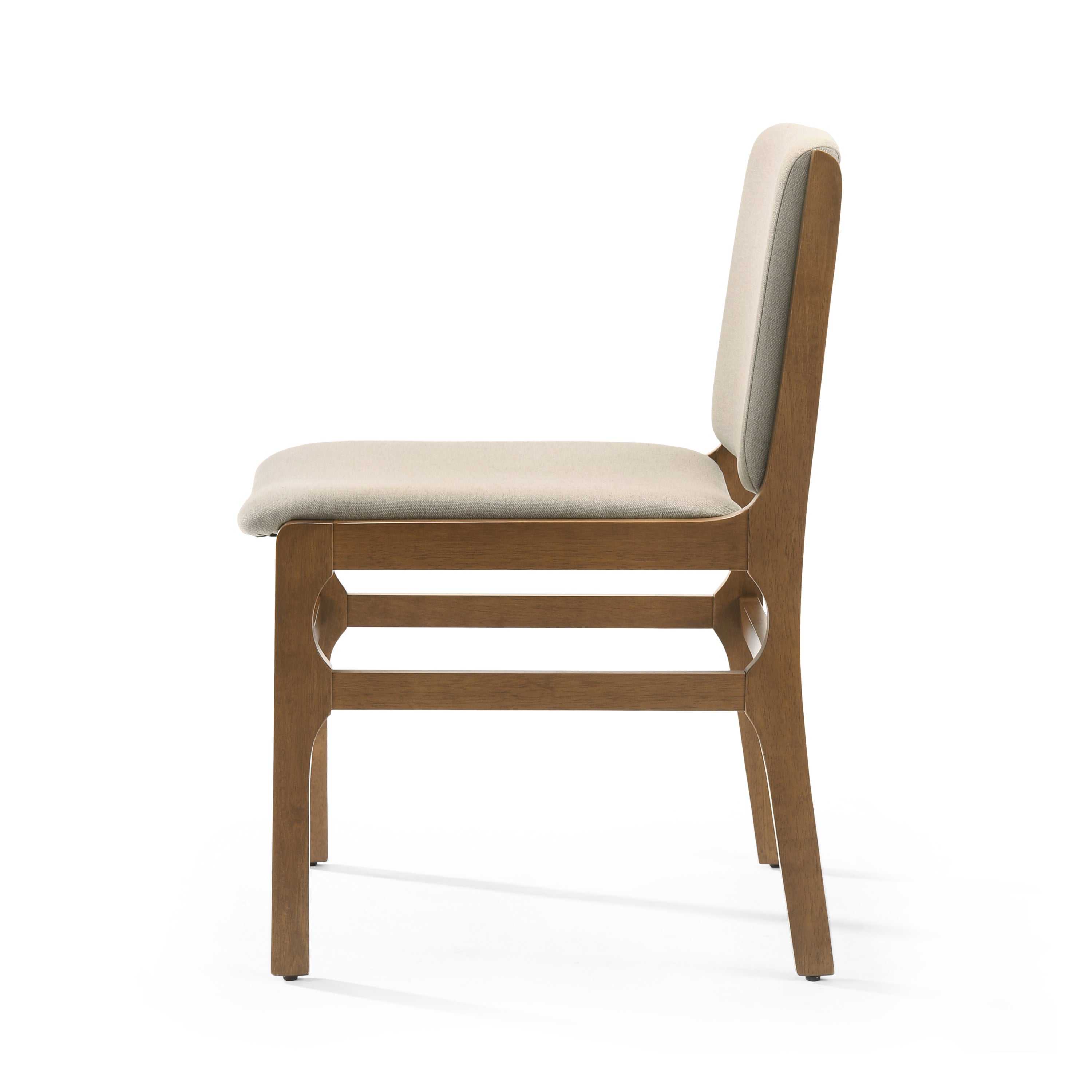Elegant Dining Chair Set of Two Sophisticated Style Wheat Fabric - Grand Goldman Shop