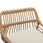 COOLMORE Modern Swivel Bar Stools Set of 2 with Adjustable Counter Height and Footrest in Beige Linen - Grand Goldman Shop