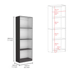2 Piece Bookcase Living Room Set,  Storage Cabinet, 49' Wide and 9 Shelves Matt Gray / White | Premium Home Decor - Grand Gol