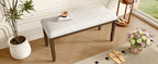 Upholstered Bench for Bedroom End of Bed,38-inch Entryway Bench for Living Room,Dining Bench with Padded Seat and Solid Wood Leg for Kitchen Bedroom,Indoor and Hallway (Bench, Beige+Brown) - Grand Goldman Shop