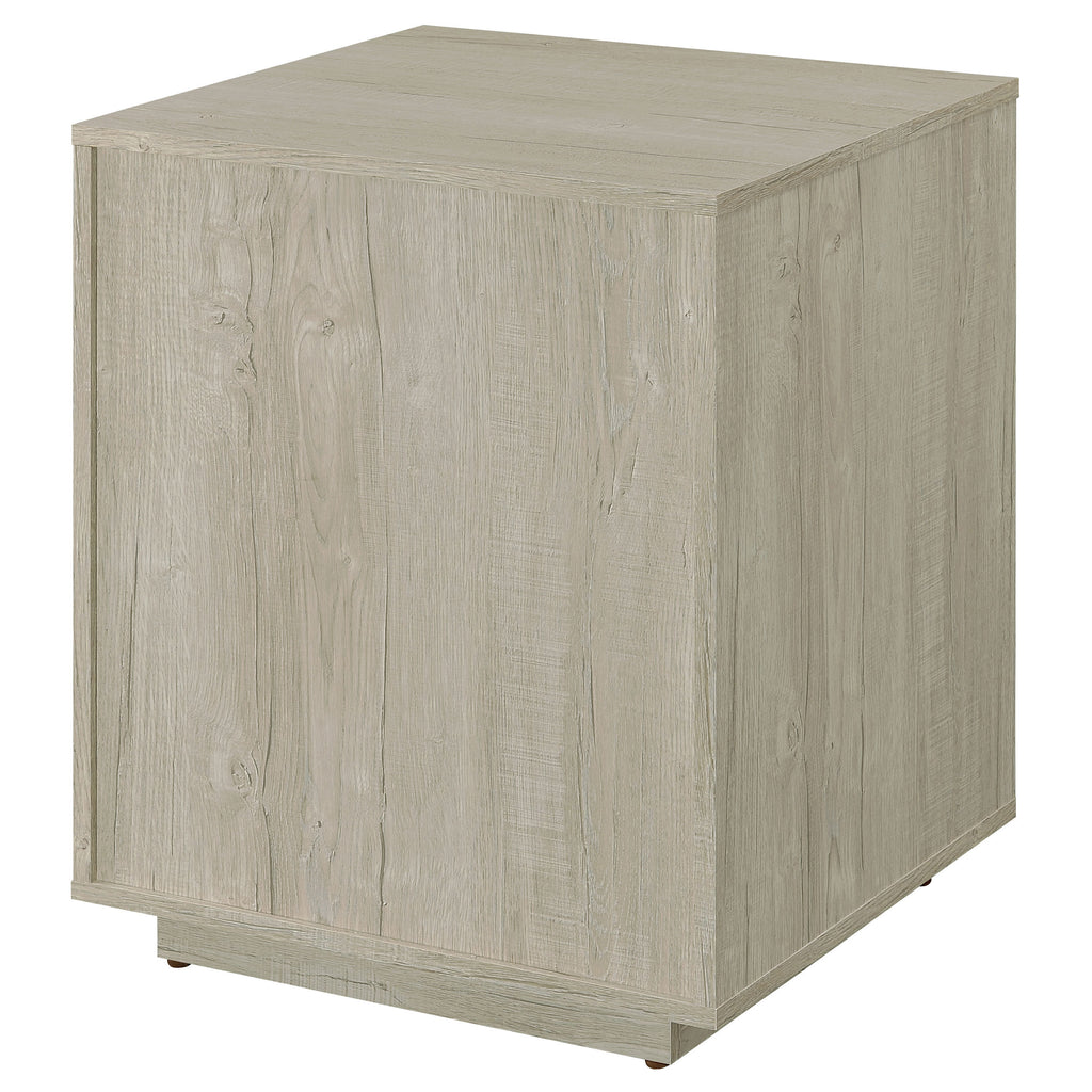 Loomis Whitewashed Grey 3-Drawer Home Office File Cabinet in White+Gray with MDF Construction, 19.75 x 19.75 x 25 inches | Pr