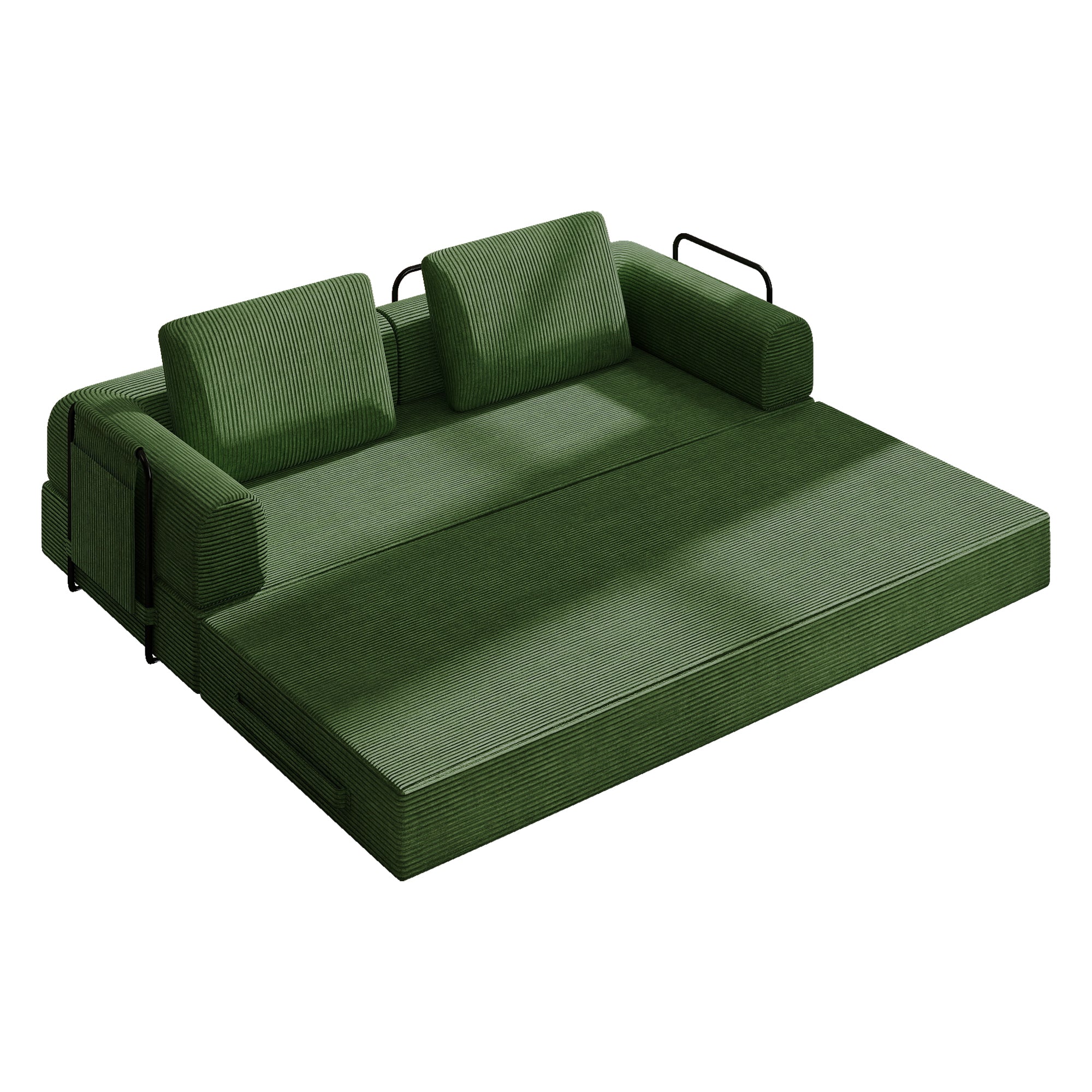 78 Inch Convertible Sleeper Sofa Bed, Futon Boneless Couch Lounge Loveseat with Pull Out Bed, No Assembly Required - Grand Goldman Shop