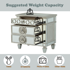 Varian Mirrored Nightstand - Grand Goldman Shop