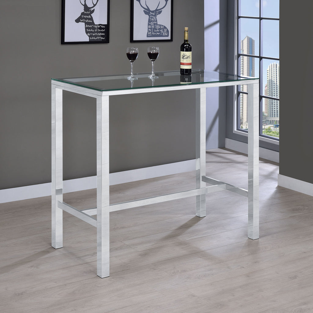 Tommy Chrome 47-inch Bar Table - Grand Goldman Shop