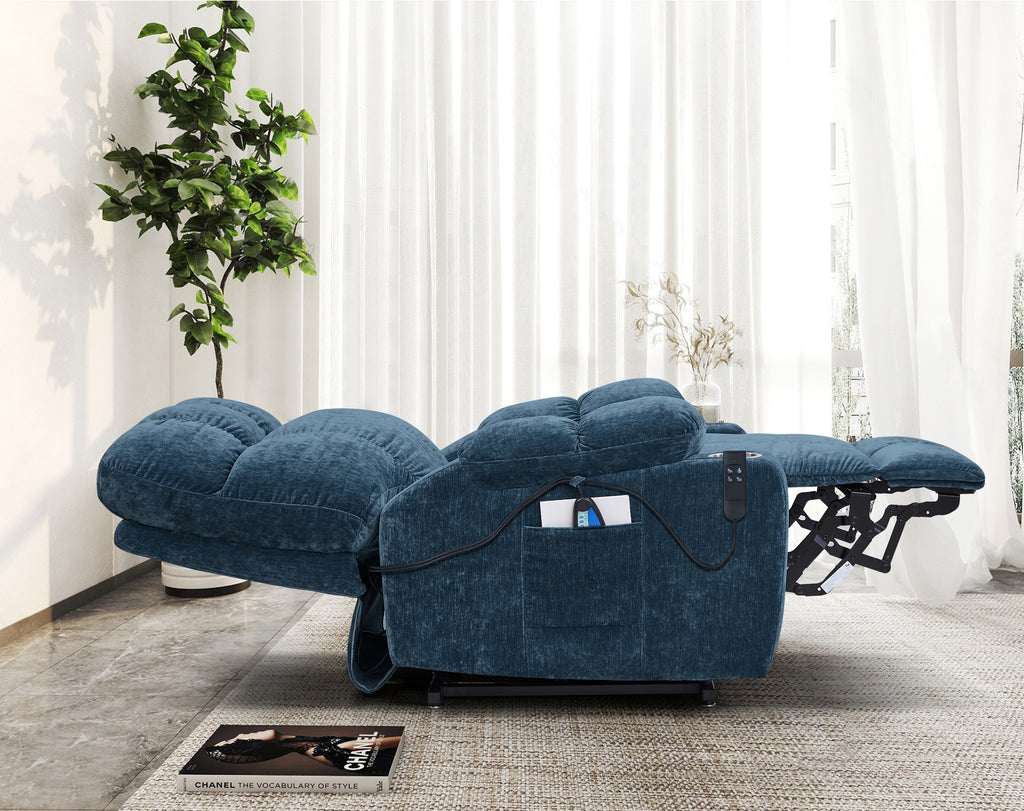 Liyasi Dual OKIN Motor Power Lift Recliner Chair  for Elderly Infinite Position Lay Flat 180° Recliner with Heat Massage - Grand Goldman Shop