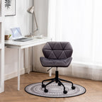 Eldon Diamond Tufted Adjustable Swivel Office Chair, Gray | Premium Home Decor - Grand Goldman