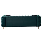 Chesterfield Modern Tufted Velvet Living Room Sofa, 84.25''W Couch,Green - Grand Goldman Shop