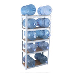 5 Tier Laminated White Metal Shelving Unit Adjustable Garage Storage Utility Rack Heavy Duty Shelves Organization Multipurpose Shelf Warehouse Basement Pantry 29' W x 12' D x 59' H 1Pack - Grand Goldman Shop