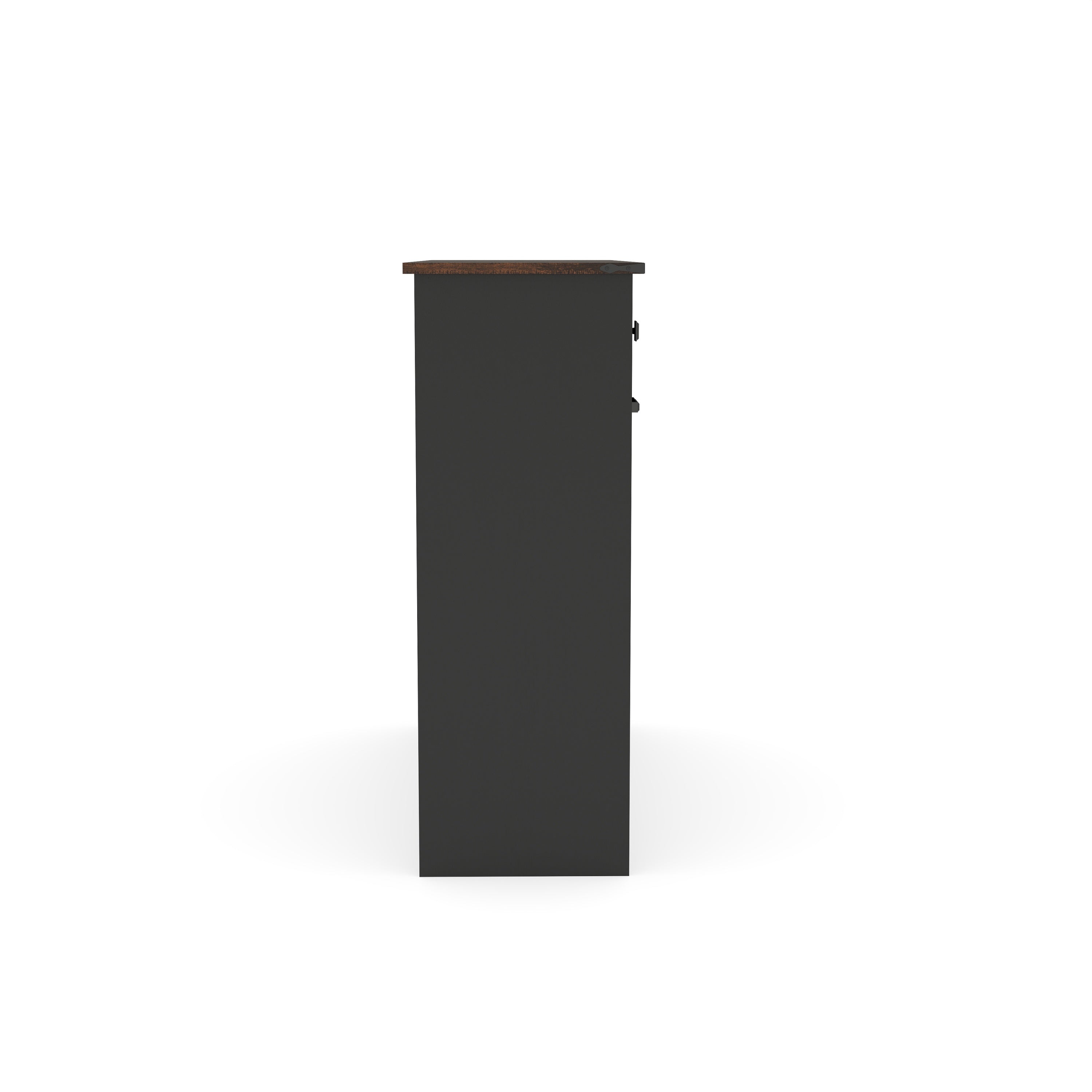 Farmhouse Black Double Tilt Out Trash Cabinet with Hideaway Drawer and Barn Door Style, Engineered Wood, 39.3''×13''×34.45'' - Grand Goldman Shop