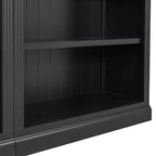 83' Tall Wood Bookcase Suite with light strip ,5-Tier Home Decor Bookcase Suite with Adjustable Shelves,Storage Organizer,Fre