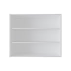 Chinle Wall Cabinet in Melamine with Open Storage, White - Grand Goldman Shop
