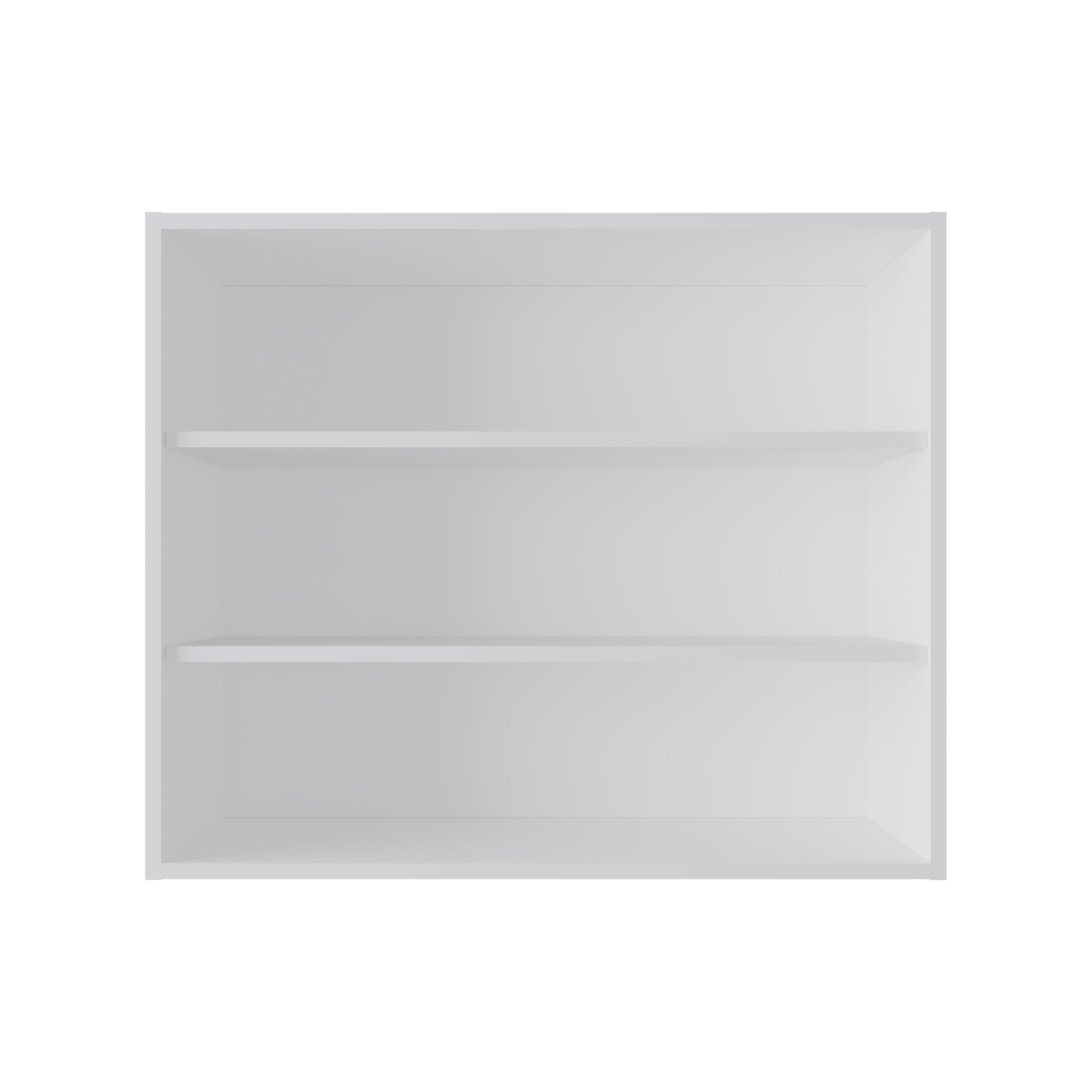 Chinle Wall Cabinet in Melamine with Open Storage, White - Grand Goldman Shop