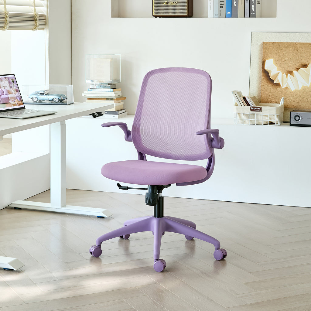 Ergonomic Color Office Chair 350LBS, Home Office, Mesh Back, Integrated Molded Foam, Comfortable Sitting, Flipping Armrest, F