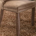 Nikki Collection Modern, High-end Tufted Solid Wood Contemporary Velvet Upholstered Dining Chair with Wood Legs Nailhead Trim 2-Pcs Set, Khaki, SW2001KK - Grand Goldman Shop