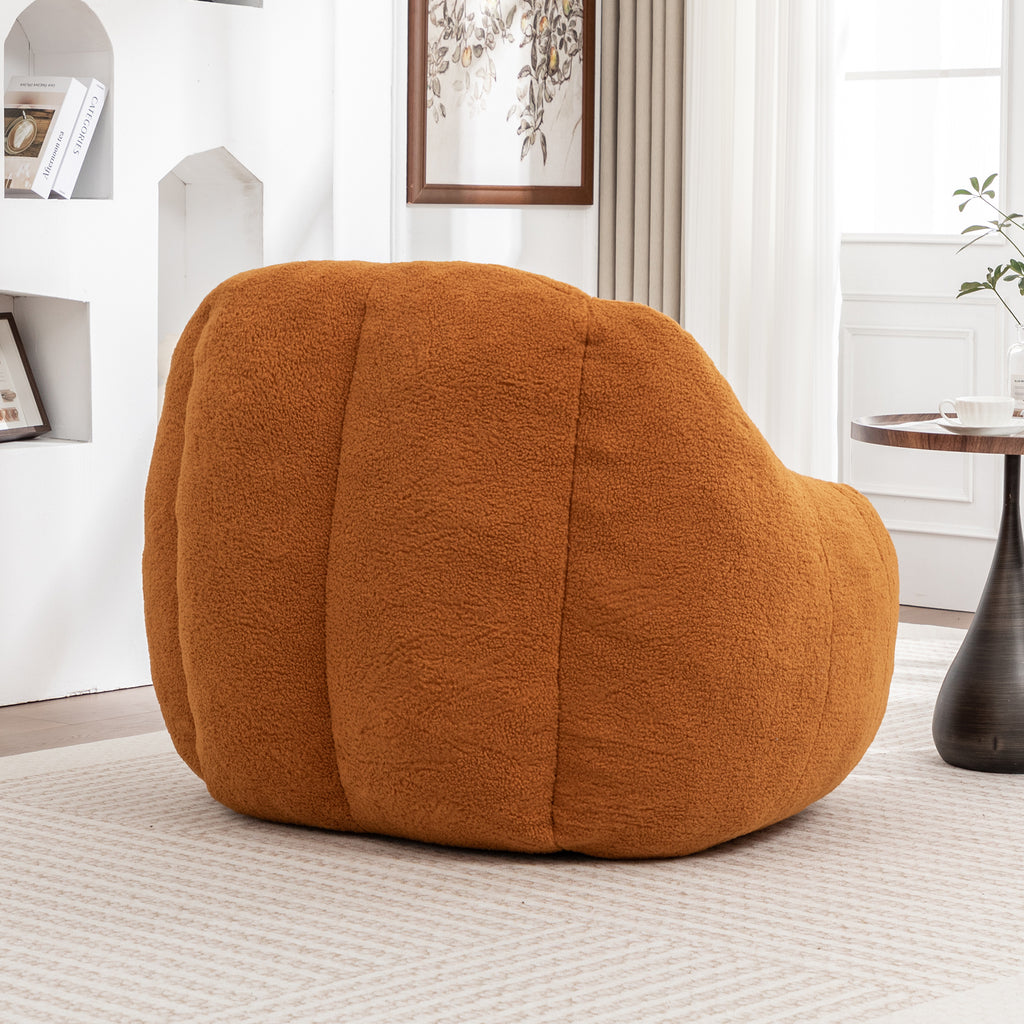 Comfy Bean Bag Chair with Memory Foam Filler – Tufted Soft Stuffed Bean Bag Sofa for Dorm, Apartment, or Living Room – Yellow - Grand Goldman Shop