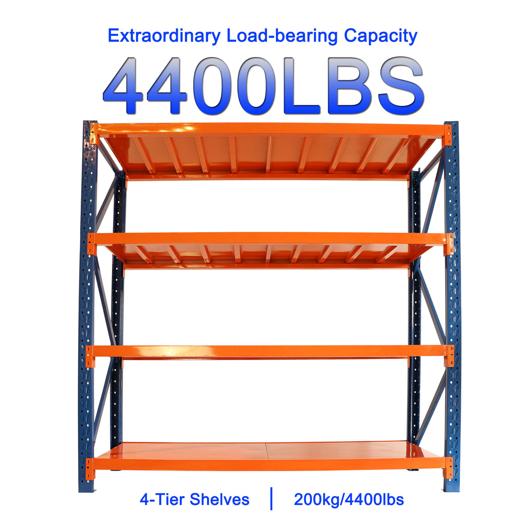 Garage shelves Heavy Duty - 4400 lbs garage storage 4 levels, adjustable metal shelving units and storage, industrial shelves utility shelves for commercial store tools gym - Grand Goldman Shop