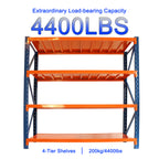 Garage shelves Heavy Duty - 4400 lbs garage storage 4 levels, adjustable metal shelving units and storage, industrial shelves utility shelves for commercial store tools gym - Grand Goldman Shop