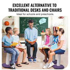 Kids Wobble Chair, Active Chair with Sponge Cushion, Wobble Stool Improves Focus, Posture and Calm Children, Ideal for School