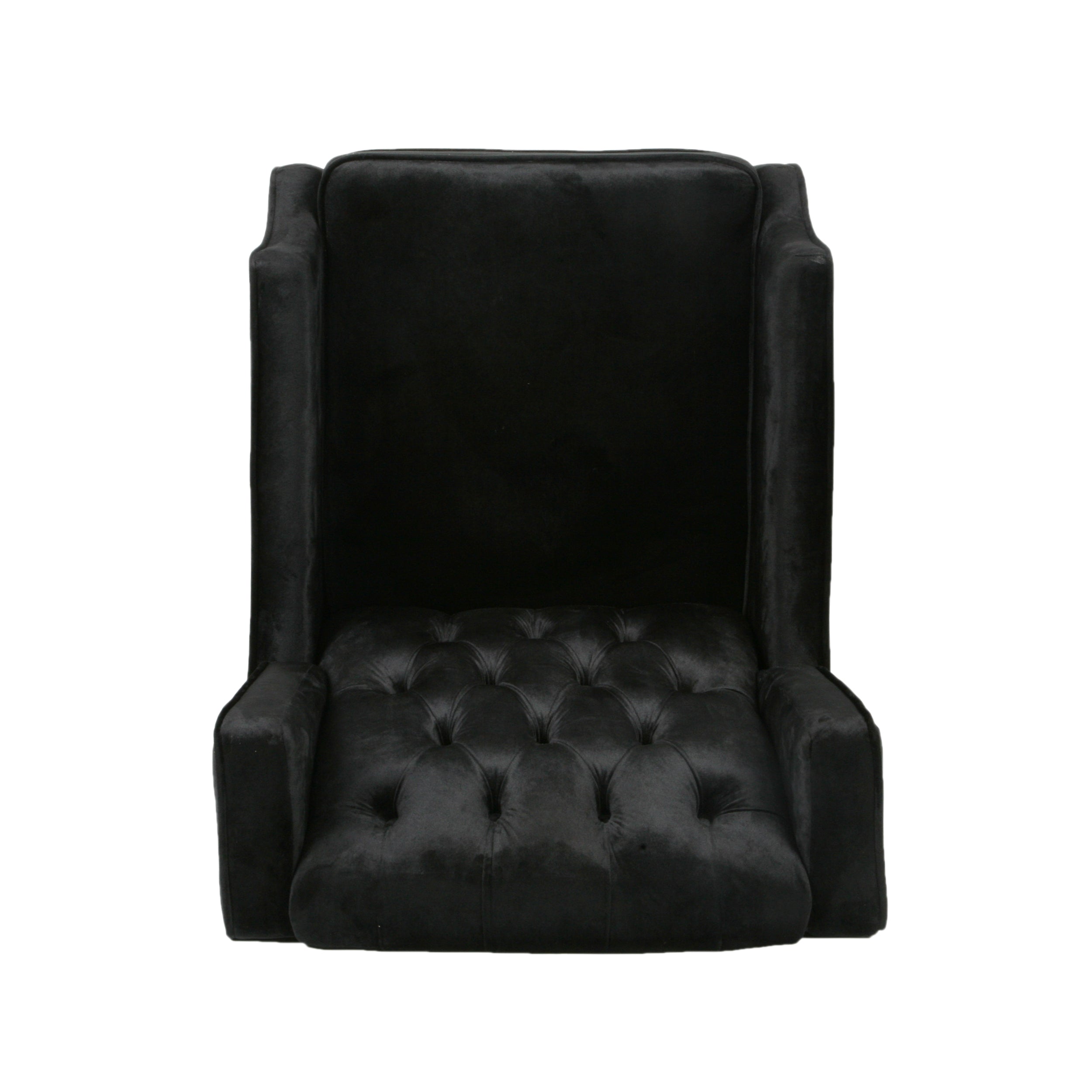 Pushback Recliner Chair, Fabric Armchair Push Back Recliner with Rivet Decoration, Mid Century Wingback Accent Chair for Living Room, Bedroom - Grand Goldman Shop