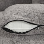 U-shaped Sectional Sofa Pull out Sofa Bed with USB Ports, Power Sockets, Storage Chaise, Light Gray Chenille, 108.6' - Grand Goldman Shop