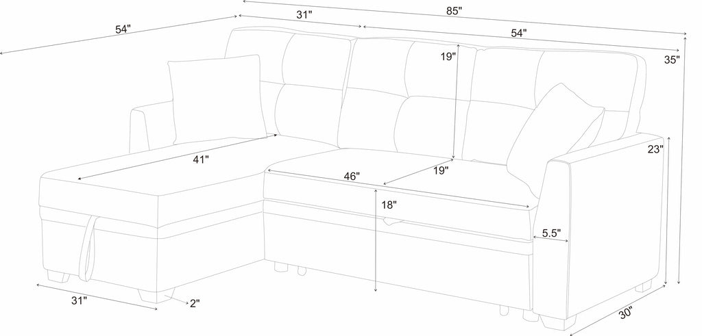 Pull-Out Sofa Bed - Grand Goldman Shop