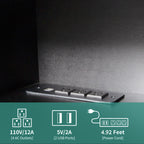 Floating TV Stand, Wall Mounted TV Shelf with Led Lights & Power OutletTV Cabinet for Black tv Stands for Living Room - Grand Goldman Shop